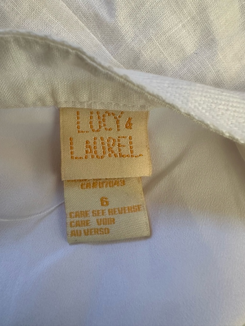 Lucy + Laurel White Linen Lace Trim A Line Skirt Lined Cottagecore 6 - Picture 14 of 15